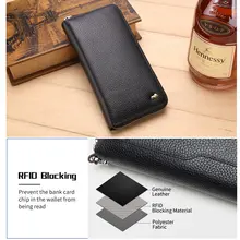 Genuine Leather RFID Wallet for Men with Coin Pocket #4