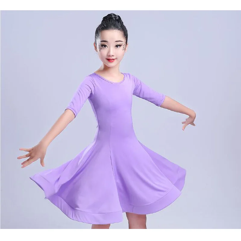 Professional Latin Dance Dress for Girls Competition Costumes Kids Modern Latin Dancing Dress Ballroom Party Children Dancewear