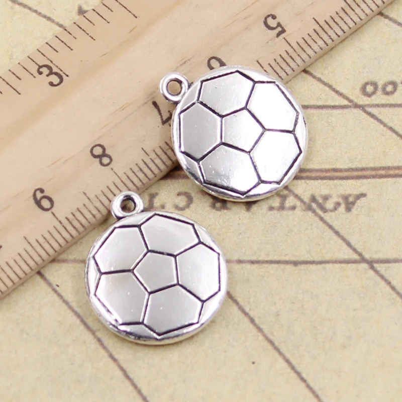 10pcs Charms Football Basketball 18x21mm Tibetan DIY Retro Jewelry Bracelet Necklace Antique Bronze Silver Color Gold Pendant