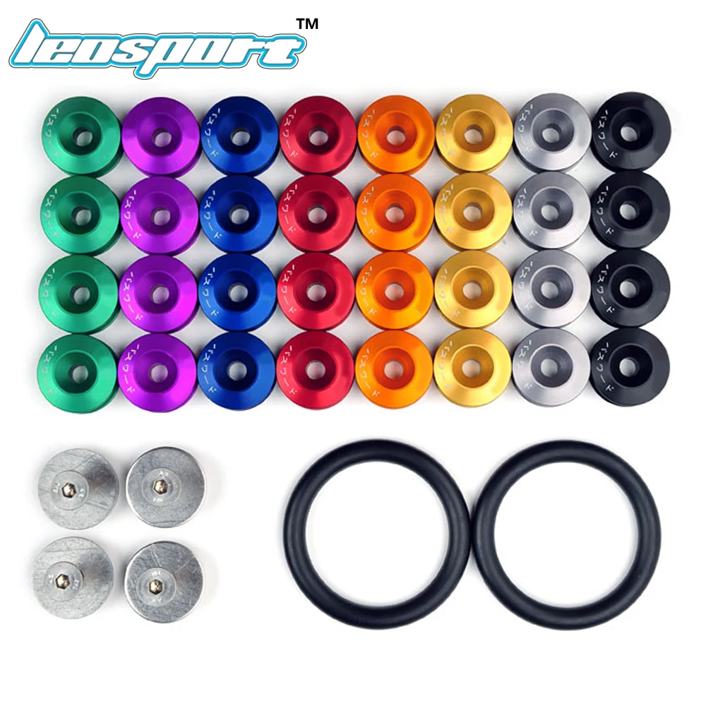 

Leosport- JDM Style Aluminum Bumper Quick Release Fasteners Fender Washers For Honda Civic Integra And Universal Car with Logo