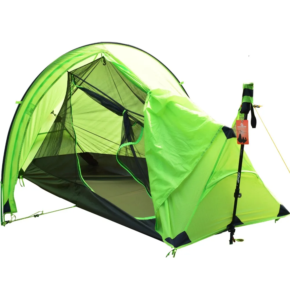 حقيبة ظهر للنفق للرجال ، طبقة مزدوجة 15D ، لشخص واحد ، 3 مواسم ، التخييم ، التنزه ، السفر ، خفيفة للغاية ، مغطاة بالسيليكون