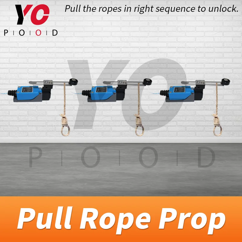 Pull Rope Prop YOPOOD Escape Room pulling the rope switches in correct order to open the 12V EM lock real life takagism game