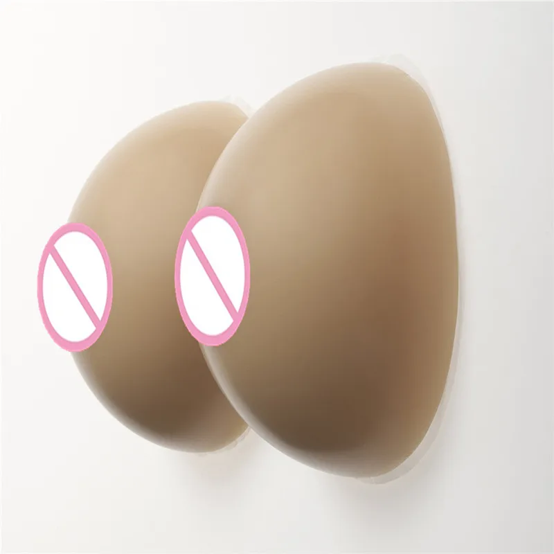 False Breast Brown 1200g/pair DD Cup Full Silicone Breast Forms Enhancer Cross Dresseing Fake Realistic Artificial Boobs