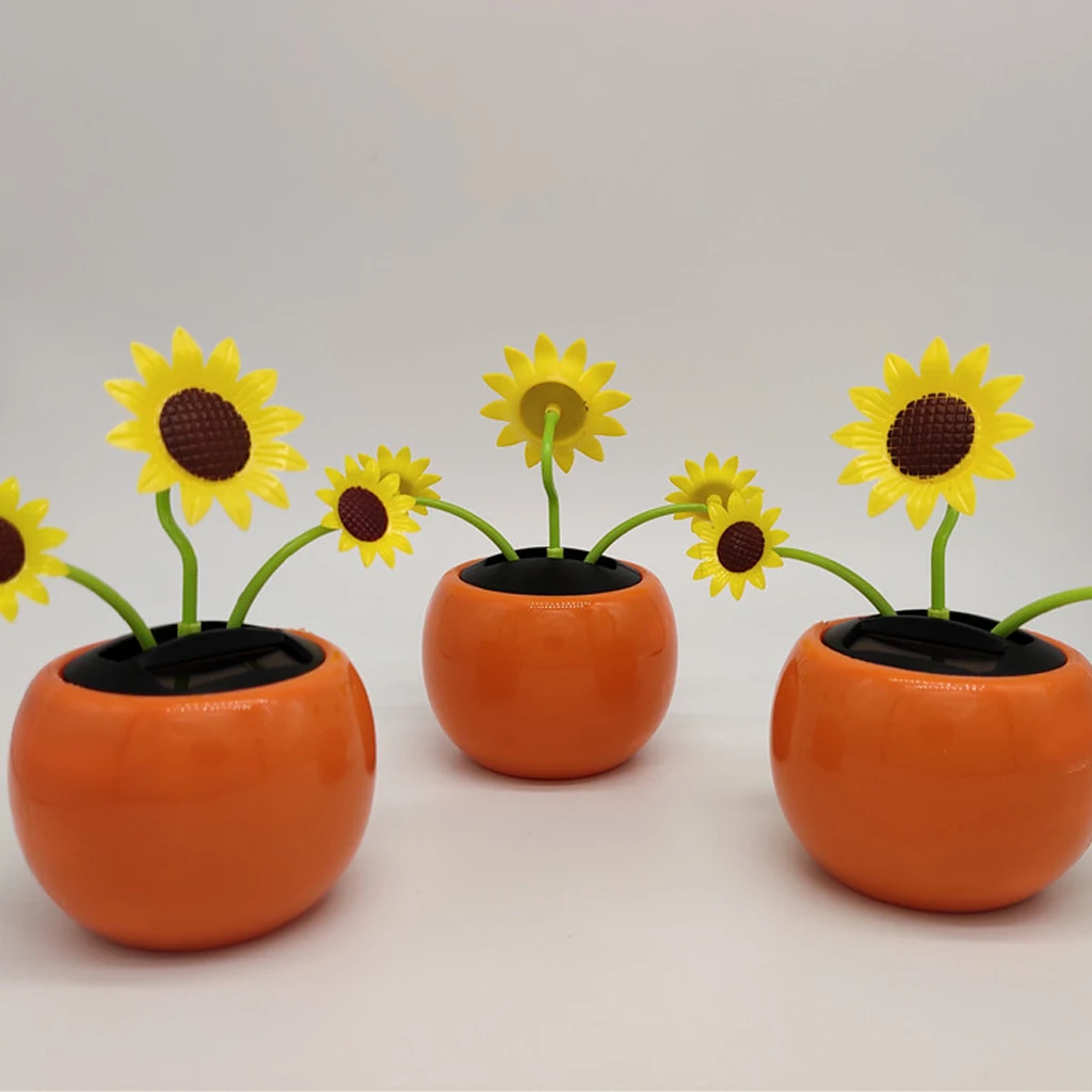 1 stück Solar Powered Tanzen Schwingen Blume-Sonnenblumen Büro Schreibtisch & Auto Decor Kinder Wissenschaft Und Lustige Spielzeug Geschenke für Freunde