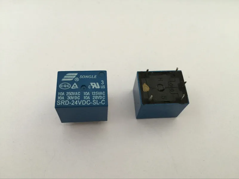 

50PCS Relay SRD-24VDC-SL-C 24V 10A 5P T73 Power relay One on one off