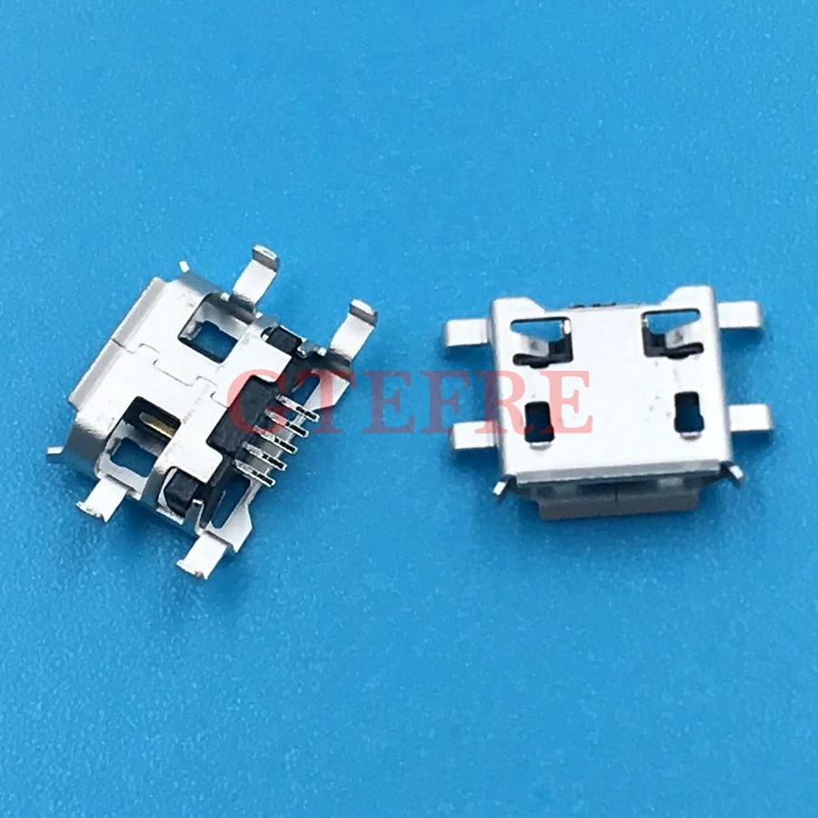 100pcs Micro USB 5pin 0.72mm Connector B type have curling side Female Jack For Mobile Mini USB repair mobile tablet MINI USB 5P