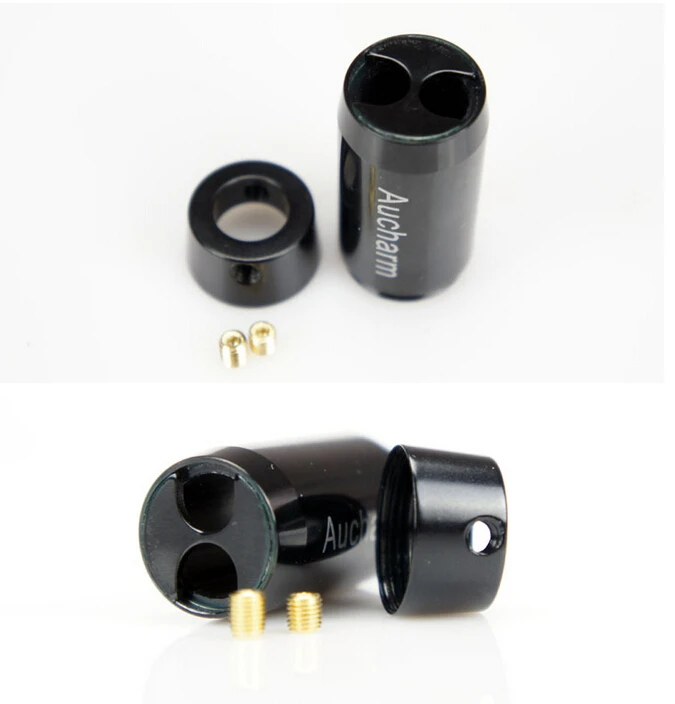 Versão de liga de alumínio preta buraco 10.5mm cabo principal alto-falante cabo alto-falante 1 a 2 portas divisor cabo manga de distribuição