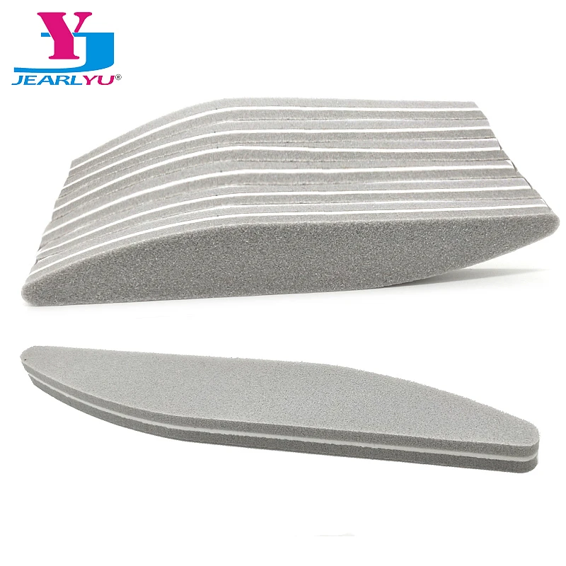 Limas para Uñas de Alta Calidad, Limas para Manicura, Esponja de Papel de Lija Gris, Limas Resistentes y Gruesas para Uñas, Forma de Luna 100/180