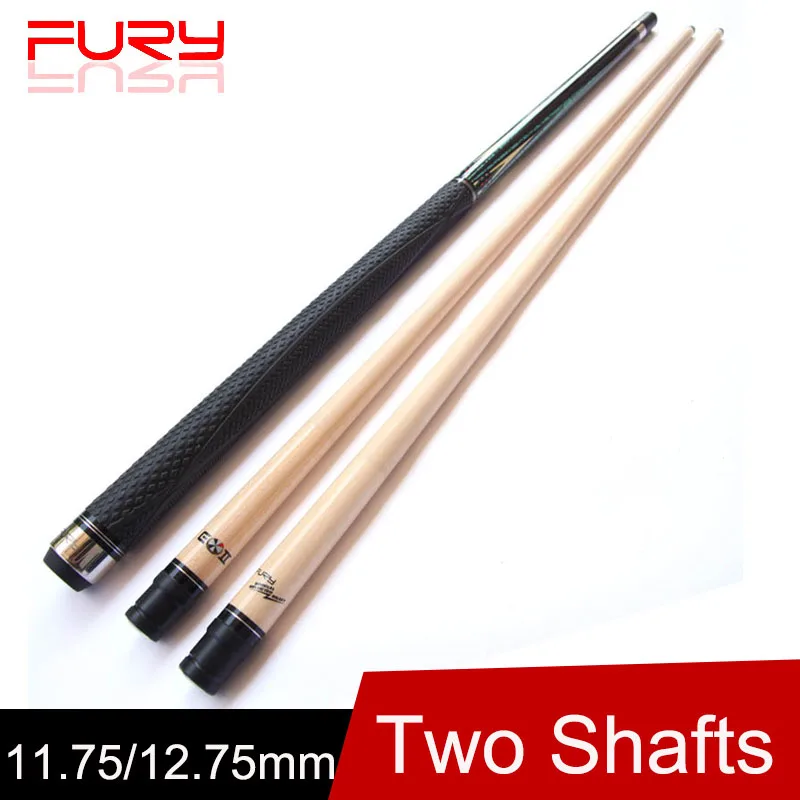 

(Two Shafts)Billiard Pool Cue 12.75mm/11.75mm Tips 1/2 Billiards Cue Stick One 10 Pieces Wood Technical Shaft