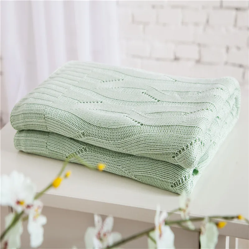 Breathable Thread Blanket Bamboo Fiber Throw Towel Blankets Air Conditioning Office Travel Bedding Cobertor Tippet