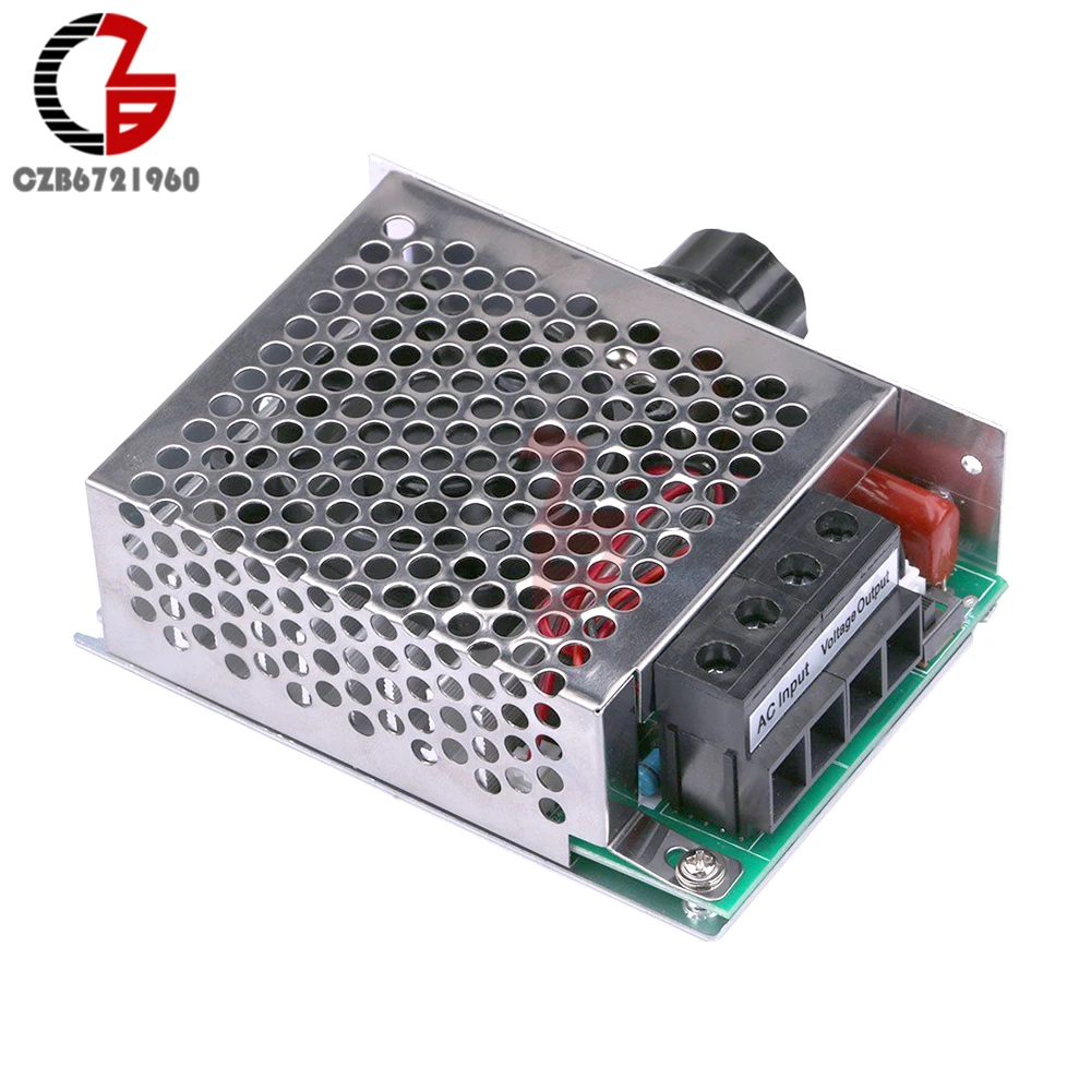 10000W High Power SCR Voltage Regulator Speed Controller Temperature Control Switch Dimmer Thermostat Cooling Fan 110V 220V AC