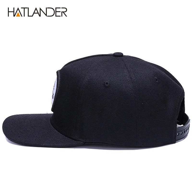 HATLANDER-Boné de beisebol ósseo para homens e mulheres, chapéus Hip Hop, boné solar equipado, Flat Bill Snapback, original, alta qualidade