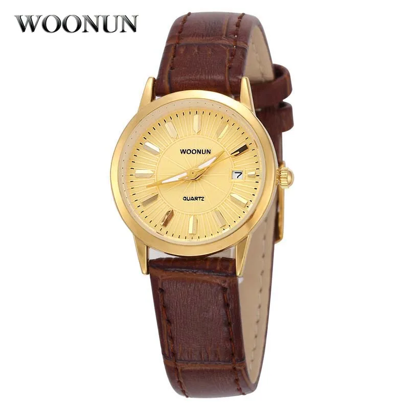 WOONUN Woman Watches 2020 Brand Luxury God Quartz Watches Fashion Ladies Watches Genuine Leather Relogio Feminino hodinky