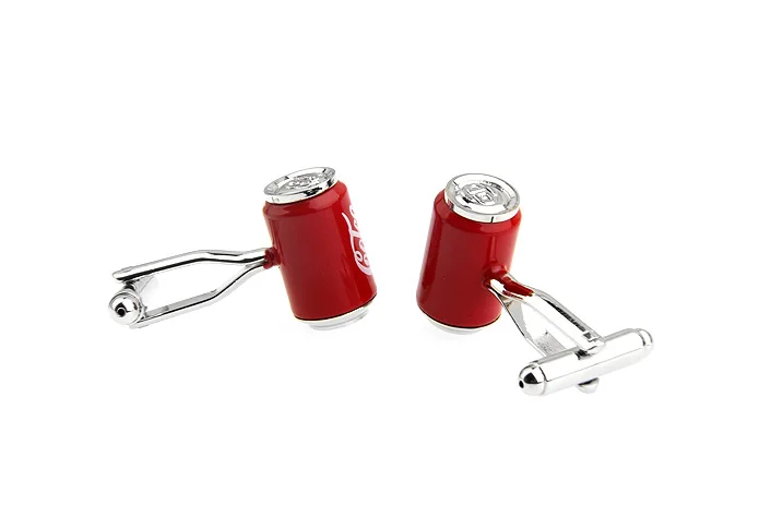 iGame Coke Cans Cuff Links Red Color Cola Design Quality Brass Material Cufflinks Wholesale & Retail