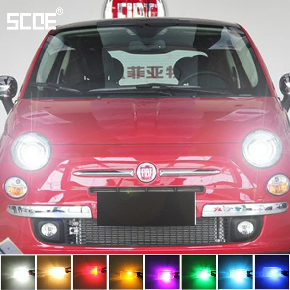 

SCOE W5W 2x12SMD DC12V 2835LED Car Styling Front Side Maker Light Front Parking Light LED Light Bulb Source For Fiat 500