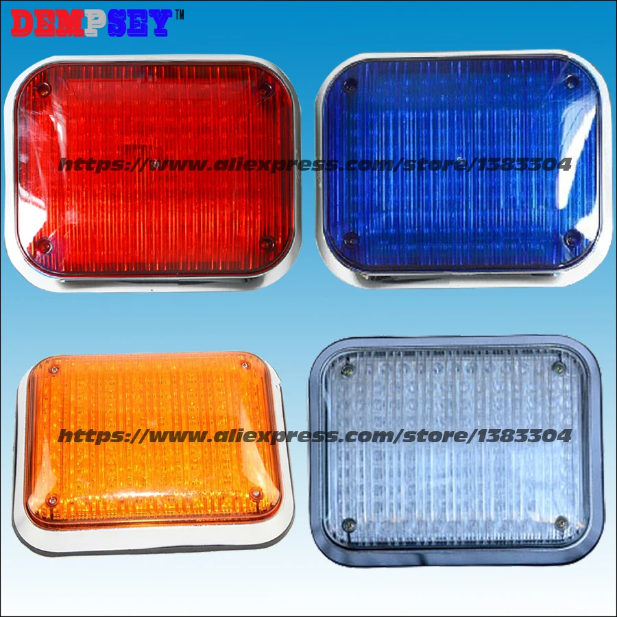 Dempsey 2X134 Flash LED Light Red Blue Police Beacon Light Surface Mount Signal Lamp LED Warning Light for Car(TBD-B10S5)