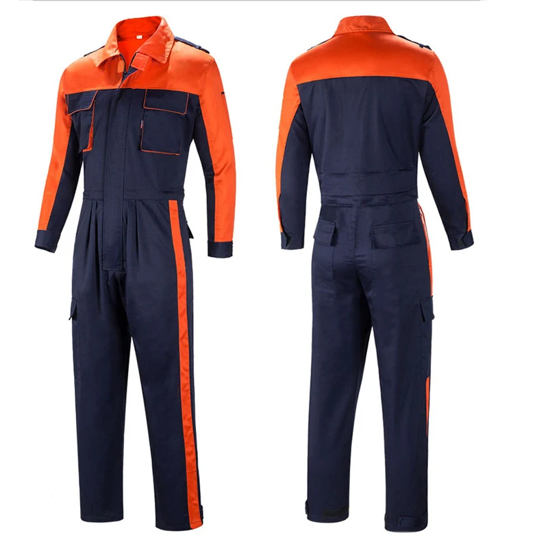 New Men Women Work Clothing Long Sleeve Coveralls Factory Uniforms Waist Zipper Design For Worker Repairman Auto Repair Overalls