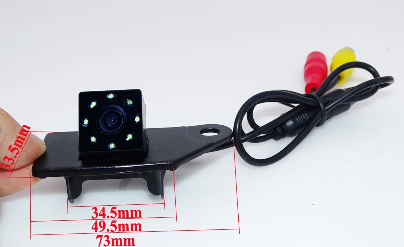 waterproof IP 69K 8 LED car rearview camera bring 170 degree glass lens use for MITSUBISHI RVR ASX 2013/2014 supply in stock