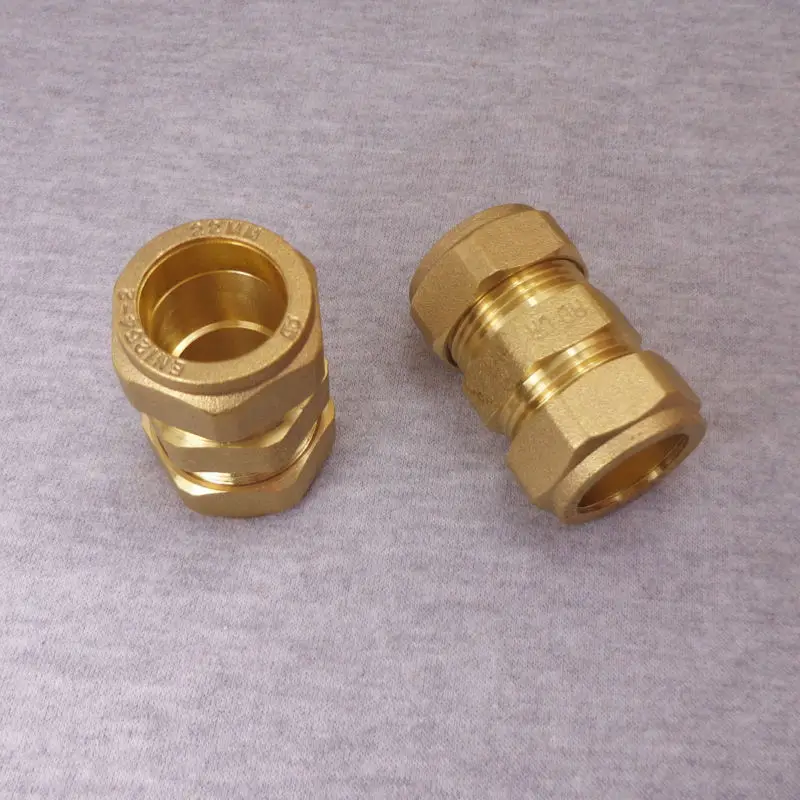 22*22mm Compression Fitting Straight Nipple for 22mm Outer Diameter Copper Pipe