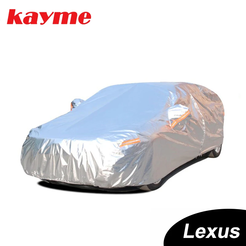 

Kayme aluminium Waterproof car cover super sun protection dust Rain Snow car cover winter for Lexus RX300 RX350 IS250 GS