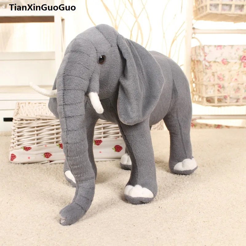 

about 32x24cm lovely gray elephant plush toy cartoon elephant soft doll pillow birthday gift s0480