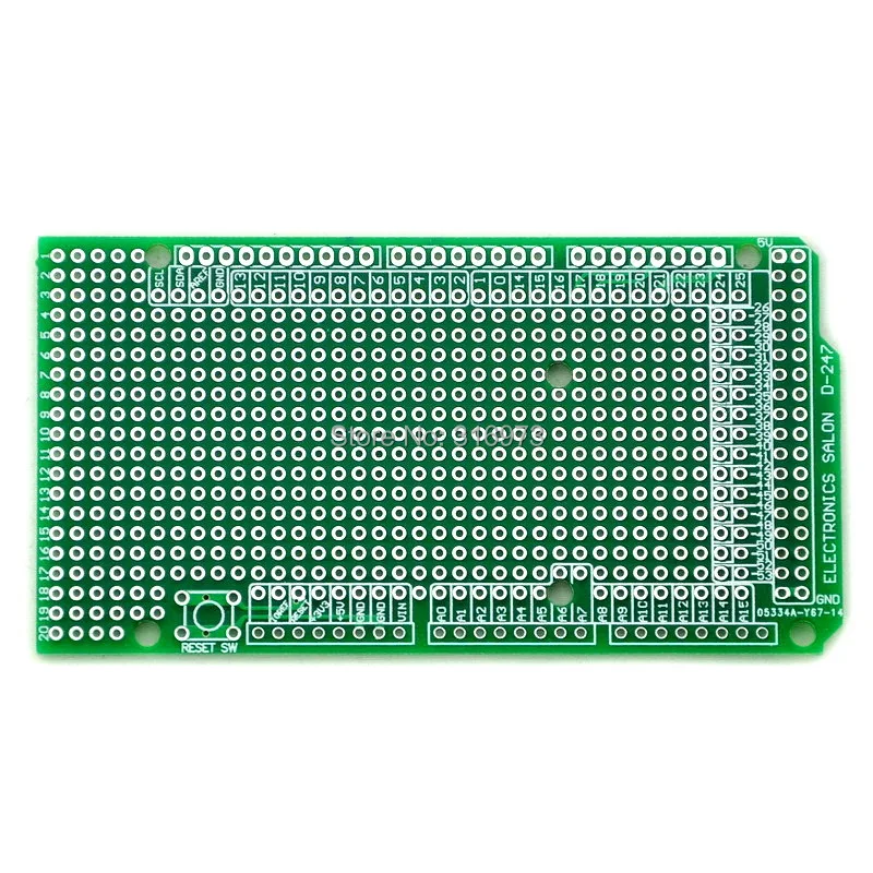 (1 Buah/Lot) Prototipe PCB untuk MEGA 2560 R3 Shield Board DIY.