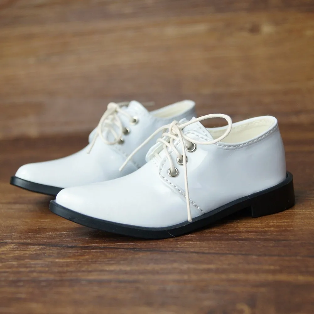 BJD White Bussiness Shoes Flats Synthetic Leather For  70cm  Tall SD17 Male DK DZ AOD DD Doll Free Shipping