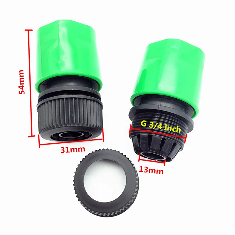 Garden Hose Repair Joint 1/2 Inch Hose Connectors Water Quick Coupling Drip Irrigation Fittings Hose Adapter 50 Pcs