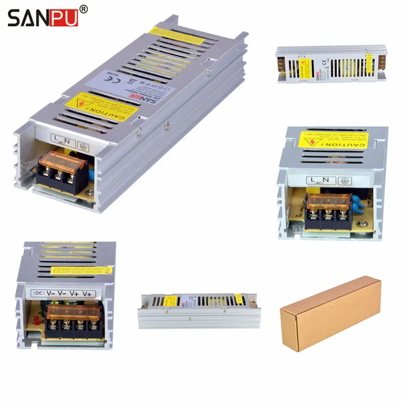 SANPU LED Power Supplies 12V DC 150W 12A Switching Drivers 110V 220V AC/DC Lighting Transformers Full Container Load Wholesale