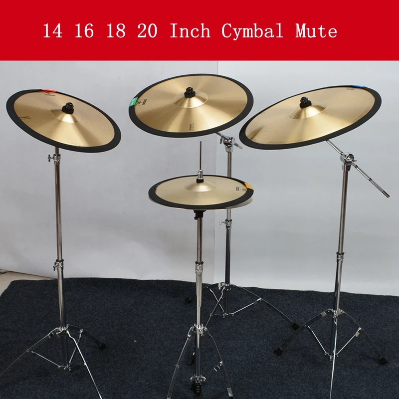 14 16 18 20 pollici Cembalo Cerchio Muto Tamburo Anello Set Hi-hat Pratica Silenziatore 4 Dimensione Opzionale