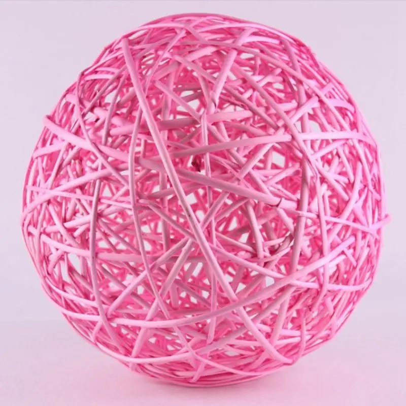 5Pcs 8cm Multicolor Sepak Takraw Christmas Rattan Ball Wicker Balls Home Wedding Party Decoration DIY Craft Ornaments Navidad