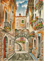 Fishxx Cross Stitch C356scenery[streets]Full embroidery street soluble printing,100% accurate pattern,11CT,Need to embroidery