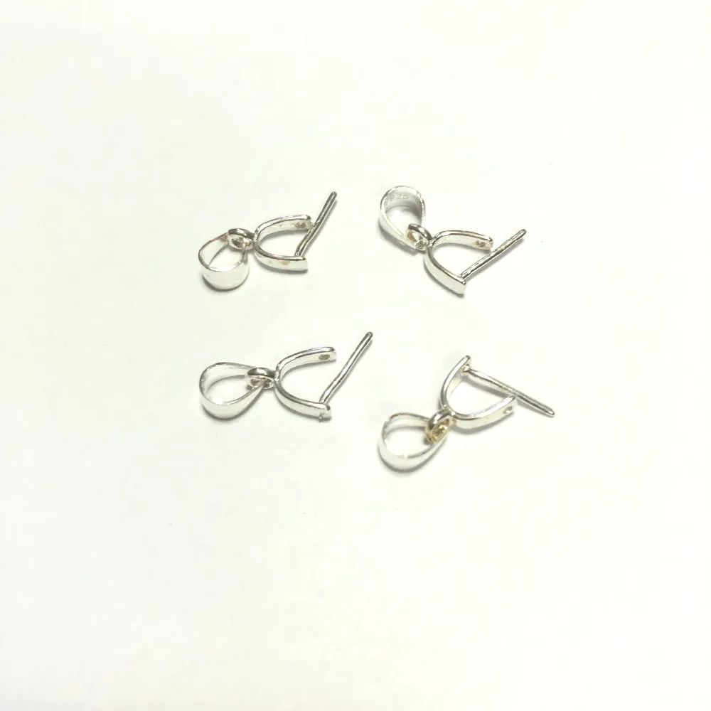 Genuine Silver Pendant Bails 10pcs/lot Solid Sterling Silver 925 Jewelry Clasp For jewelry Making