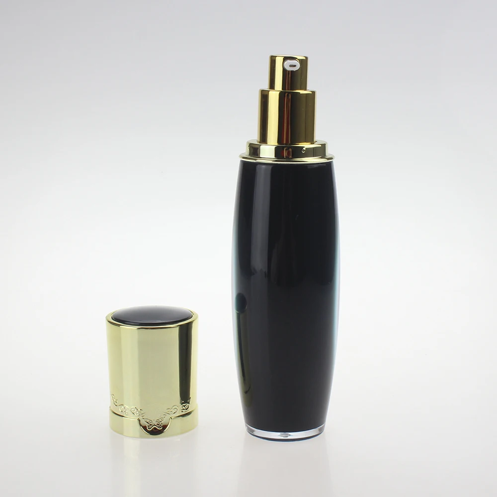 Cosmetic packaging black acrylic decorative lotion bottles 30ml China gold supplier