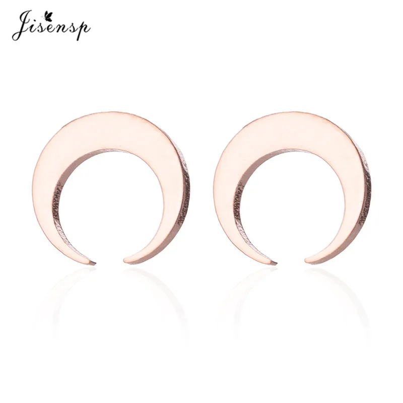 Jisensp New Vintage Crescent Moon Earrings for Women Fashion Jewelry Moon Horn Stud Earrings Christmas boucle d'oreille image 5