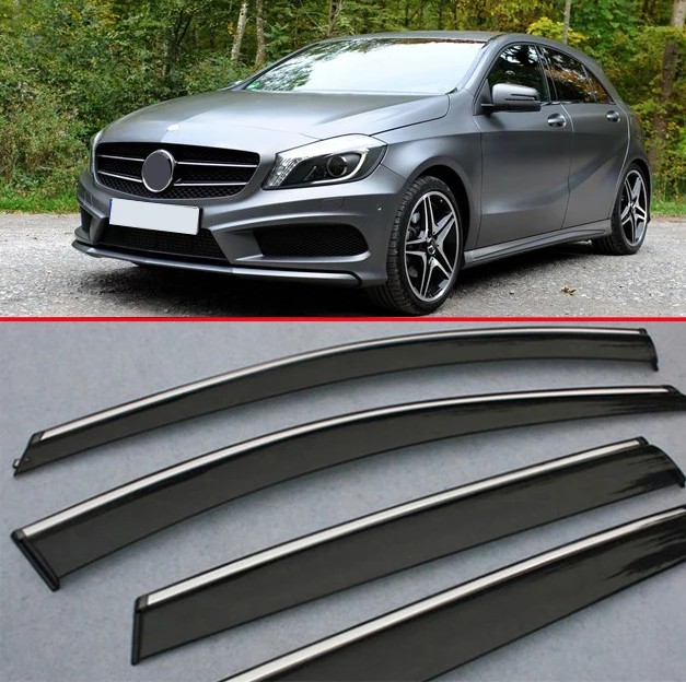 

For Benz A Class W176 2013 2014 2015 2016 Window Wind Deflector Visor Rain/Sun Guard Vent Car Accessories Stickers