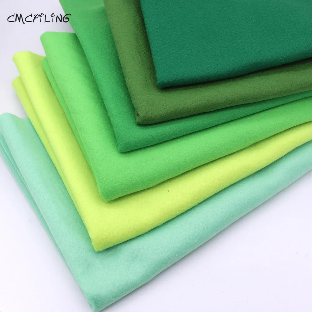 Green Soft Felt,Polyester Nonwoven Fabrics,For Diy Scrapbooking,Toys Stuff Skin,Decoration Materials