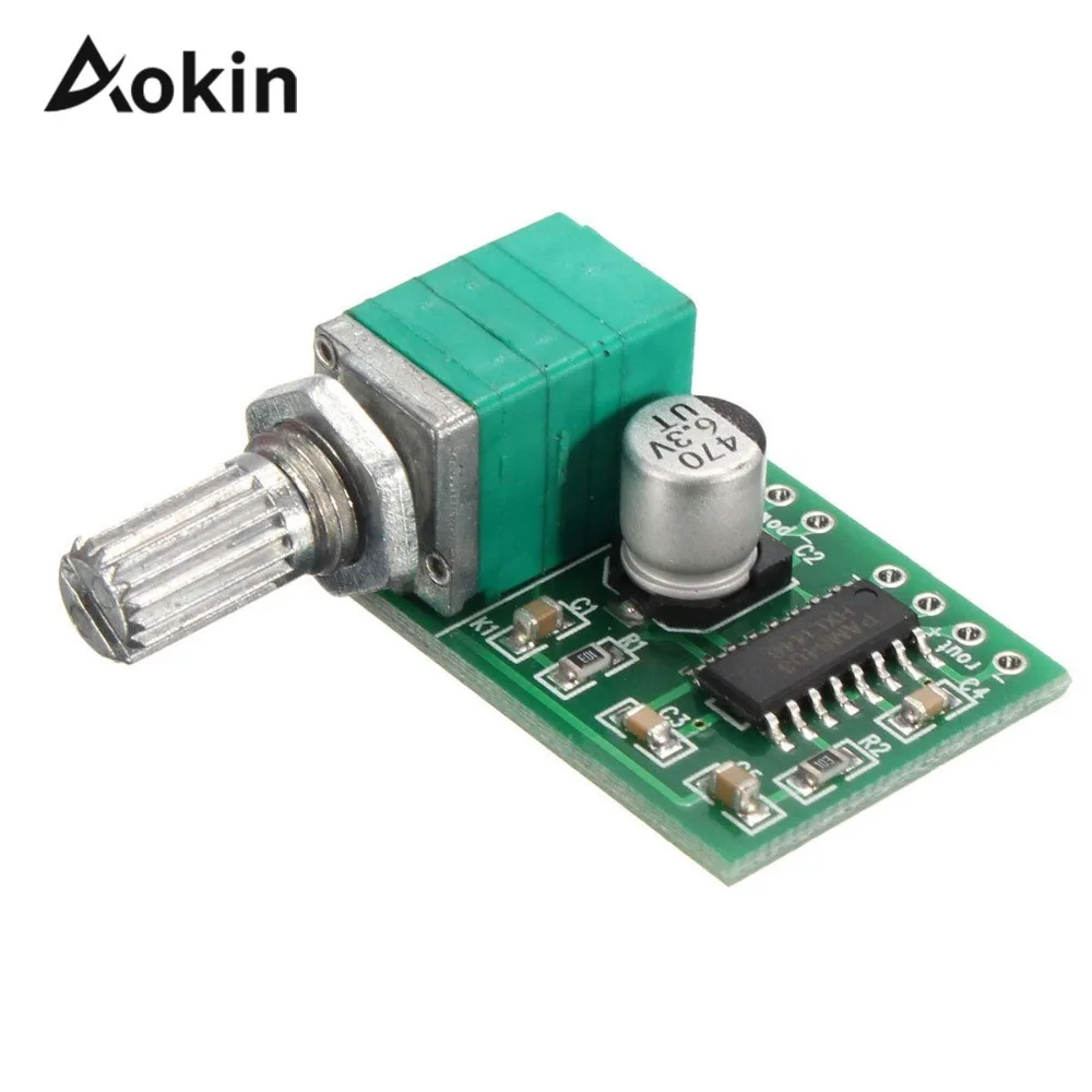 Mini 5V Audio Digital Amplifier Board PAM8403 Support USB Powered Two Channel Stereo Amp 3W+3W with Switch Potentiometer