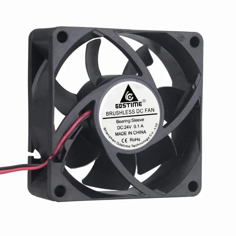 100 Pieces Gdstime 70mm x 25mm 7cm 7025 24V DC Brushless Cooling Fan 70x70x25mm 70mm*70mm