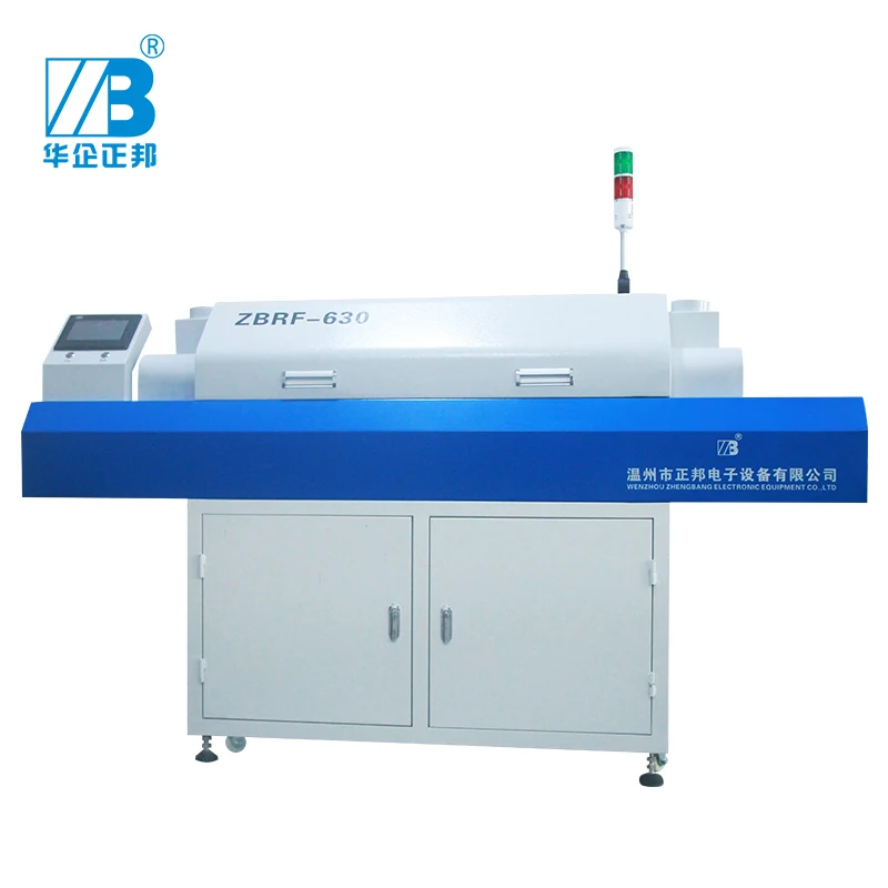 

ZBRF630 Desktop Smt Reflow Oven 6 Zones Up 3 Down 3 Hot wind IC Infrared Soldering Reflow Oven For Pcb Plate Reflow Heat