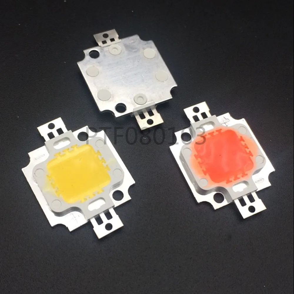 10Pcs 10W LED Warm/Cool White Red SMD Chip 120 degree COB DC 9-12V For Lamp Flood Light Bulb