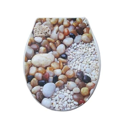 toilet seat cover set hot sales fashion bathroom toilet lid cover standard closing 2020 high quality colorful pp toilet seat