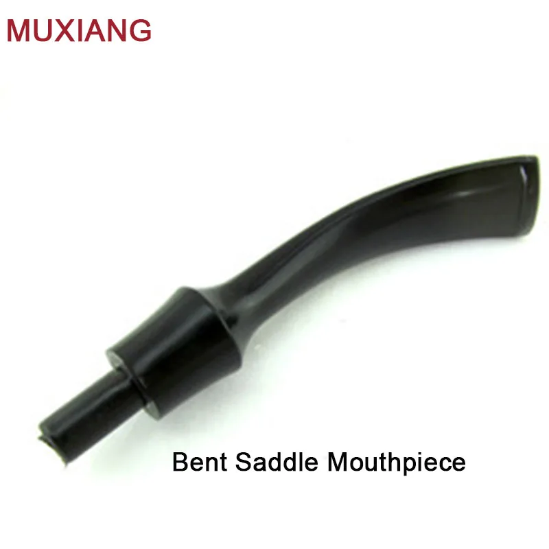 MUXIANG Bent Saddle Shape Mouthpiece Pipe Specialized 7.2mm Tenon 3mm Air Passage DIY Pipe Mouthpiece with Metal Filter be0039