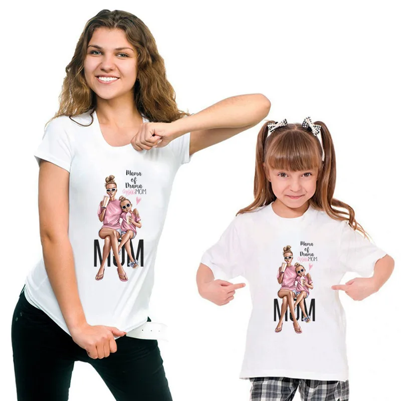 

Print Family T-shirt Mommy and Me Clothes Short Sleeve Family Matching Clothes Boys Clothes Casual T-shirt Christmas Clothes