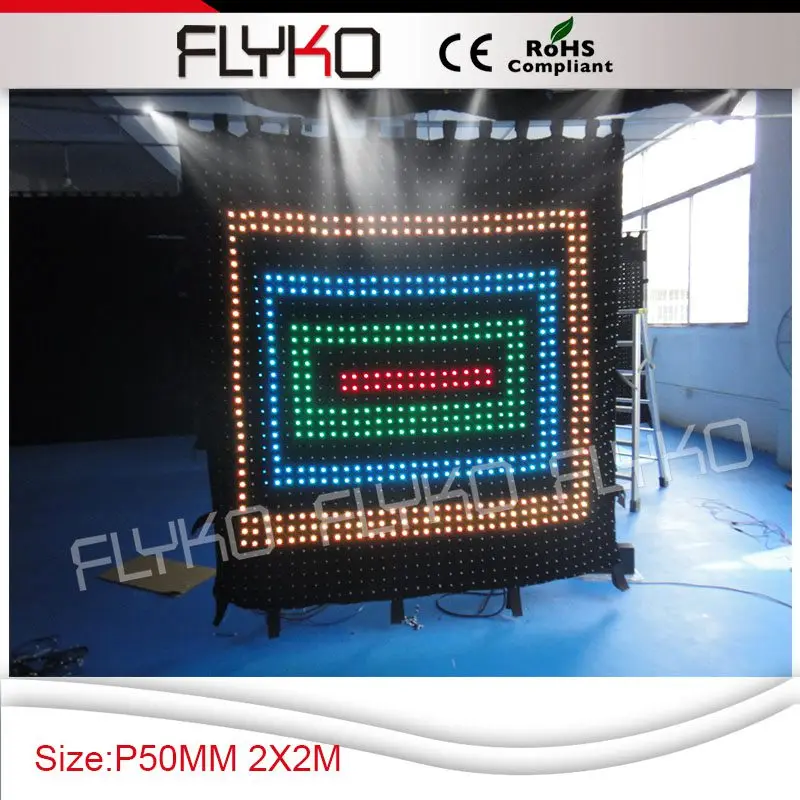 

DMX Computer 2X2M p50mm SD card controller LED Video screen