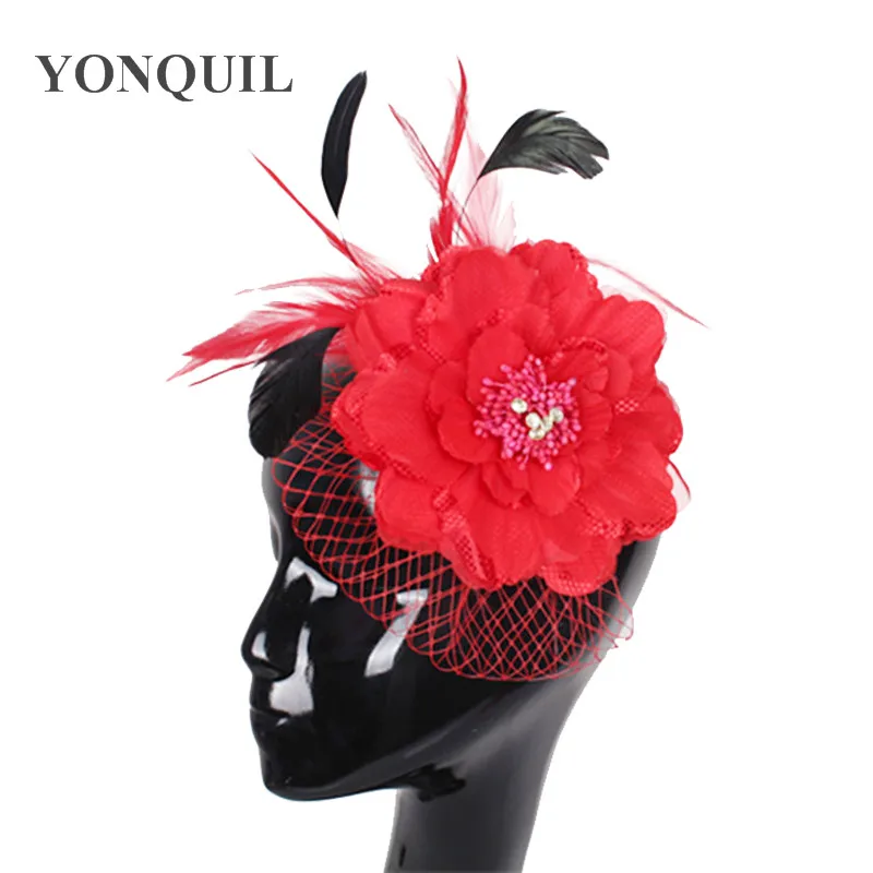 

Fashion Mesh Fascinator Multiple Color Bridal Gorgeous Wedding Headwear Party Hats Race And Cocktail Wedding Hair Accessories