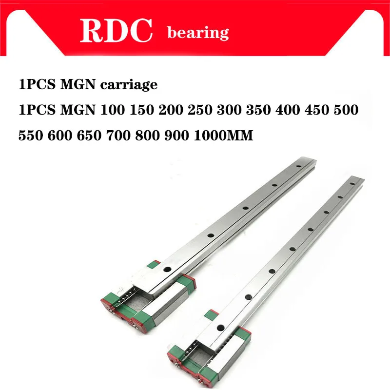 Deslizamiento de riel lineal en miniatura MGN7, MGN12, MGN15, MGN9, 300, 350, 400, 450, 500, 600mm, 1pcMGN9, guía lineal + 1pcMGN9H, piezas de carro CNC