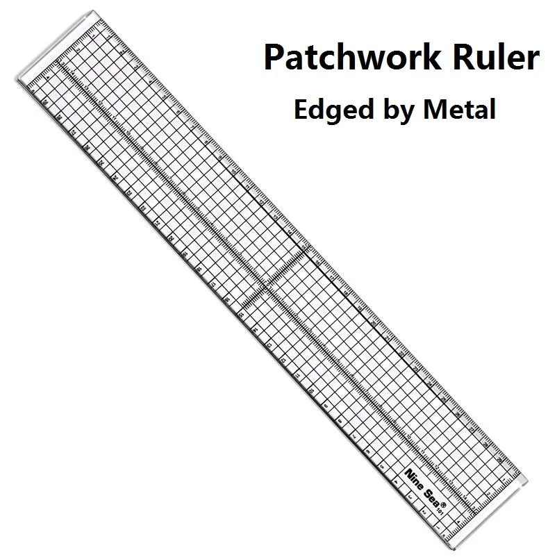 30cm Patchwork Ruler Edged By Metal; Cut-resistant Straight Ruler for patchwork 0.4cm thick #101
