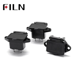 SS-7B AC250V/15A Male 3Pin Panel Mount Power Socket with Cover