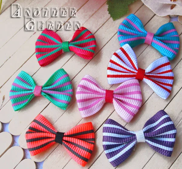 DIY Dog/Child accessories small bow  handmade cloth fabric bow section Hair Accessories Children pet accessories 100pcs